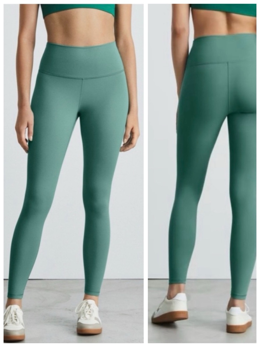 EVERLANE Perform Ankle High Rise Leggings, Soft Mint Green sz. S